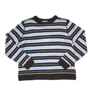 NWOT Reformation Cashmere Boyfriend Sweater in Ice Water Multi Stripe S